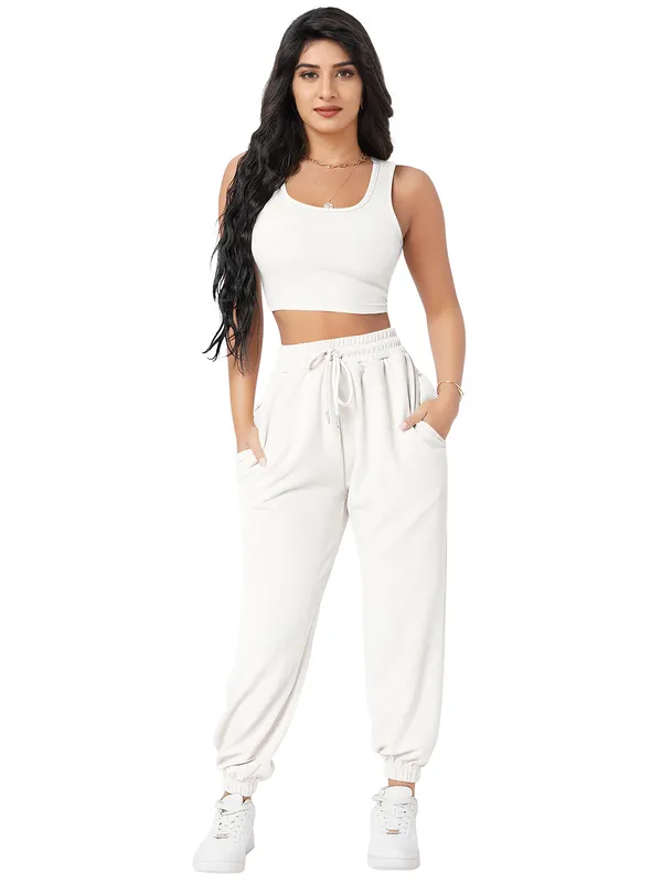 Women's_White_Crop_Top_And_Jogger_Co_Ord_Set_With_Drawstring_Waist