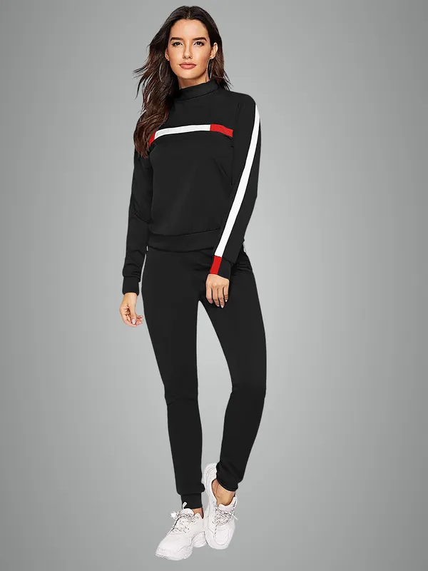 Women's_Color_Block_Tracksuit_Set_Black_With_Red_And_White_Stripes