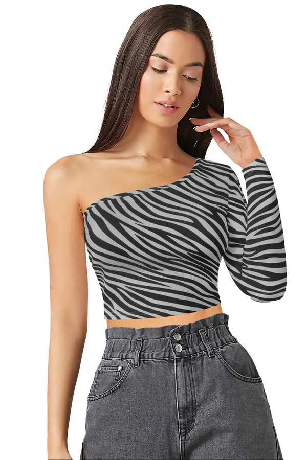 Zebra_Print_One_Shoulder_Crop_Top_For_Women
