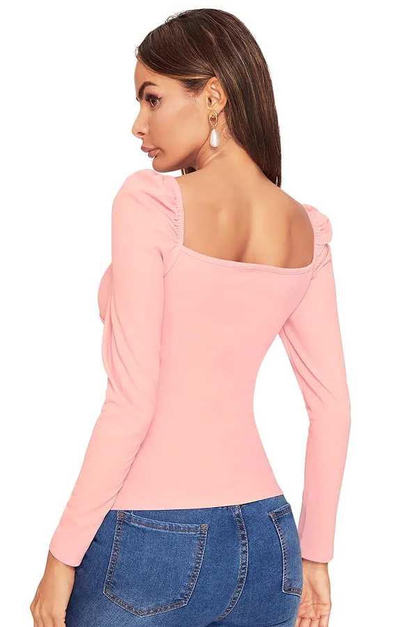 Pink_Puff_Sleeve_Off_Shoulder_Top