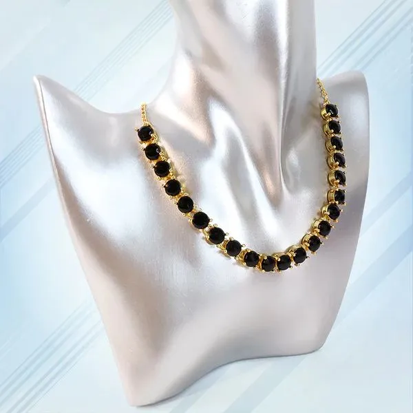 American_Diamond_Elegant_Gold_Plated_Necklace_Set_–_Stunning_Jewelry_For_Women,_Ideal_For_Parties_Celebrations