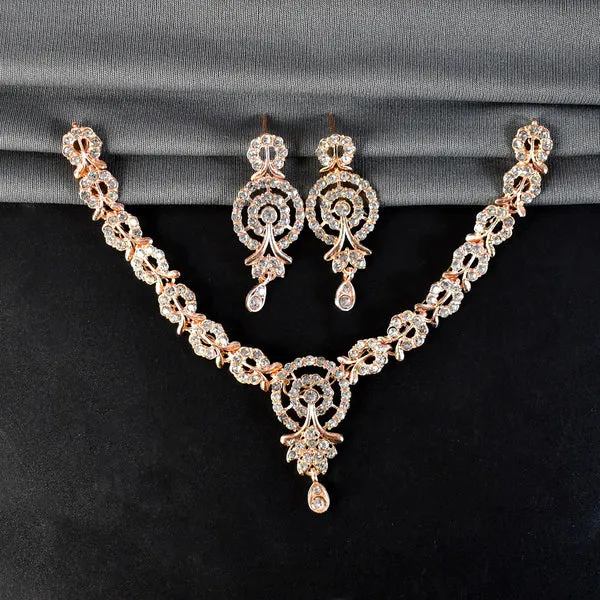 Diamond_Necklace_With_Earring_Set_–_Classic_Sparkling_Jewelry_For_Women,_Perfect_For_Weddings_Parties