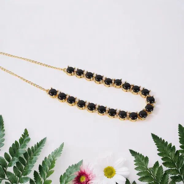 American_Diamond_Elegant_Gold_Plated_Necklace_Set_–_Stunning_Jewelry_For_Women,_Ideal_For_Parties_Celebrations