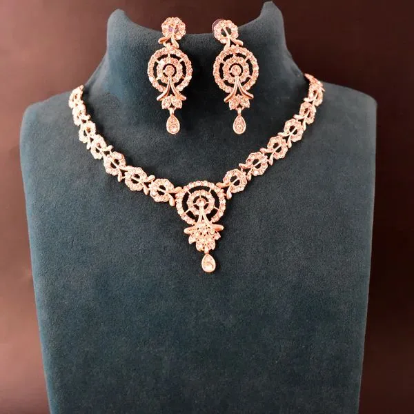 Diamond_Necklace_With_Earring_Set_–_Classic_Sparkling_Jewelry_For_Women,_Perfect_For_Weddings_Parties