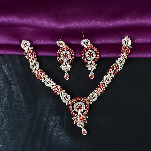 Diamond_Necklace_With_Earring_Set_–_Stunning_Jewelry_For_Women,_Perfect_For_Weddings_Parties