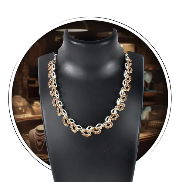 American_Diamond_Studded_Floral_Shaped_Necklace_With_Earrings_–_Sparkling_Jewelry_Set_For_Women
