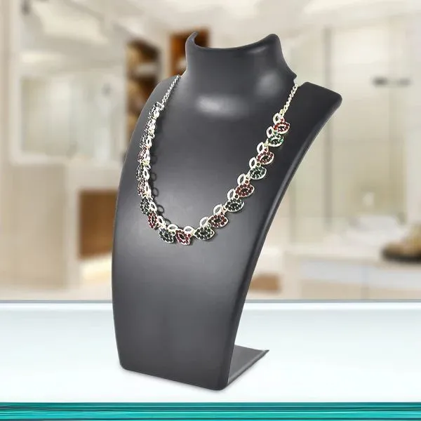 American_Diamond_Studded_Floral_Shaped_Necklace_With_Earrings_–_Sparkling_Jewelry_Set_For_Women