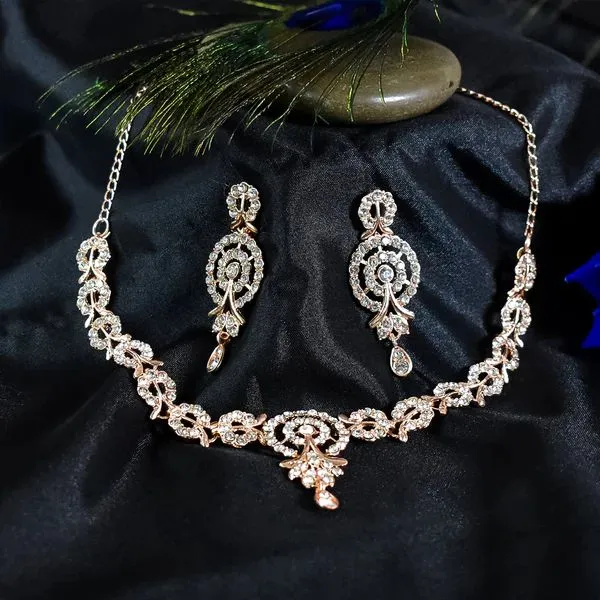Diamond_Necklace_With_Earring_Set_–_Classic_Sparkling_Jewelry_For_Women,_Perfect_For_Weddings_Parties