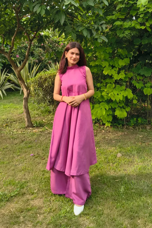 Pink_Premium_Cotton_Sleeveless_Flared_Kurta_With_Palazzo_Set_For_Women
