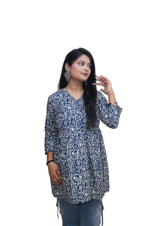Indigo_Premium_Cotton_Handblock_Printed_Kurti_For_Women