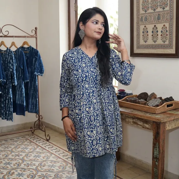 Indigo_Premium_Cotton_Handblock_Printed_Kurti_For_Women
