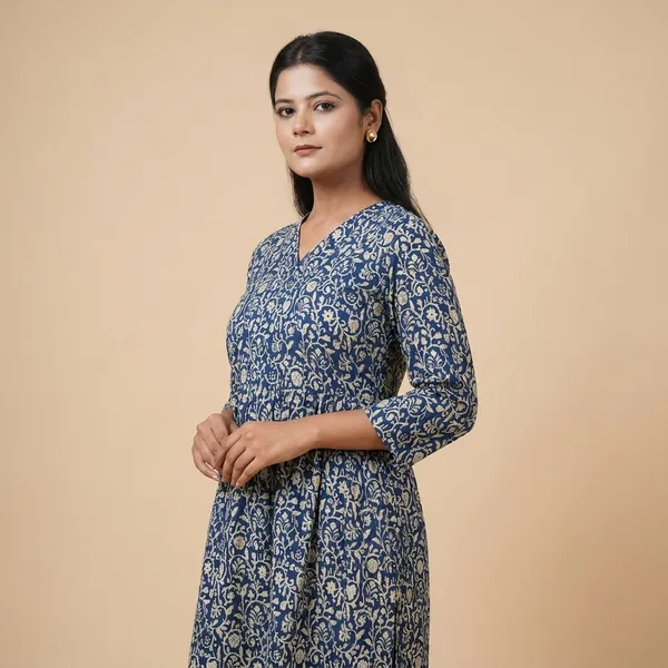 Indigo_Premium_Cotton_Handblock_Printed_Kurti_For_Women