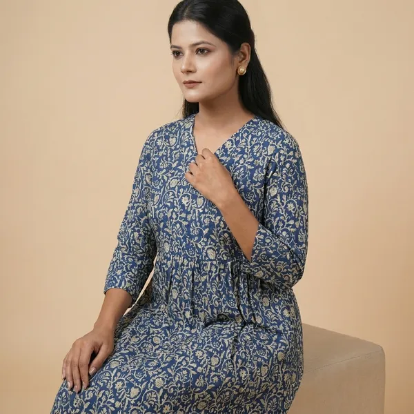 Indigo_Premium_Cotton_Handblock_Printed_Kurti_For_Women