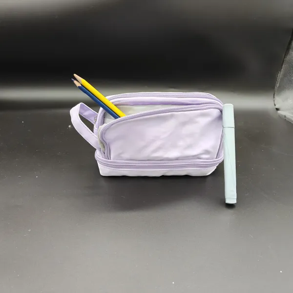 Lavender_Purple_Polyester_Dual_Compartment_Pencil_Pouch_For_Kids