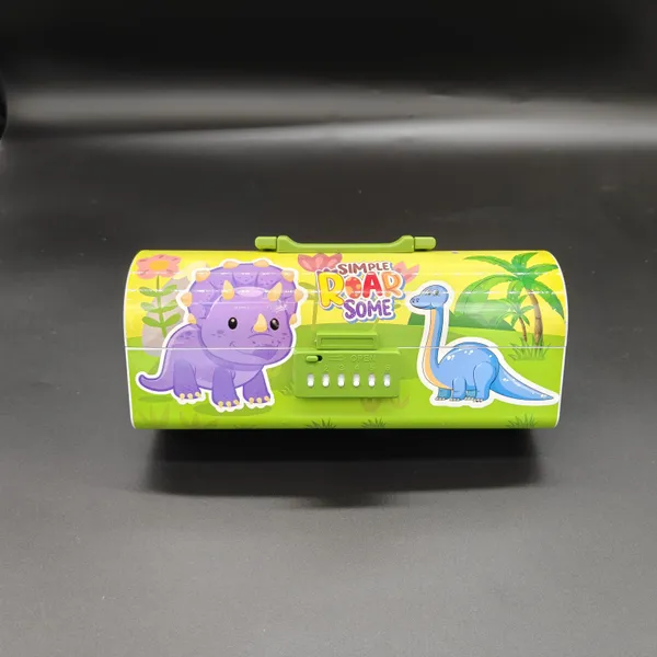 Multicolor_Plastic_Dinosaur_Printed_Dual-Compartment_Pencil_Box_For_Kids