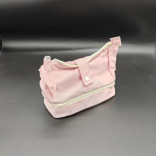 Pink_Polyester_Snap_Button_Pencil_Pouch_For_Kids