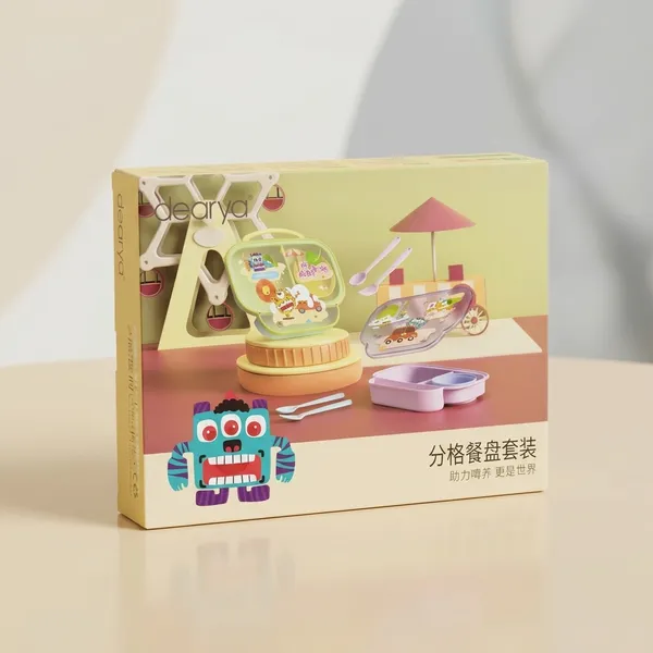 Purple_Plastic_Cartoon_Divided_Meal_Tray_Lunch_Box_For_Kids
