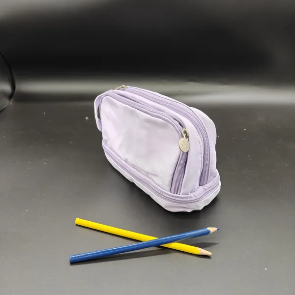 Lavender_Purple_Polyester_Dual_Compartment_Pencil_Pouch_For_Kids