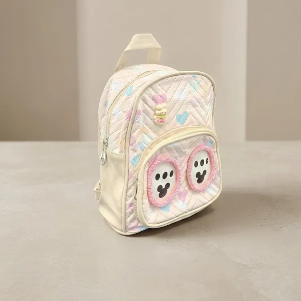 Yellow_Quilted_Fabric_Pastel_Smiley_Face_Mini_Backpack_For_Kids