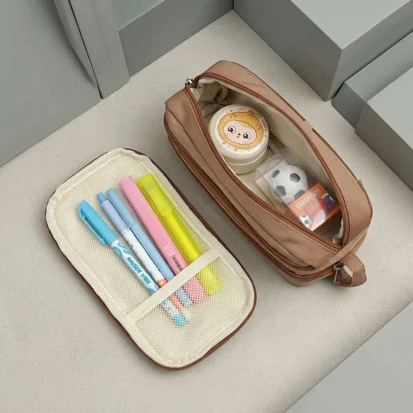 Brown_Transparent_Plastic_Detachable_Compartment_Pencil_Case_For_Kids