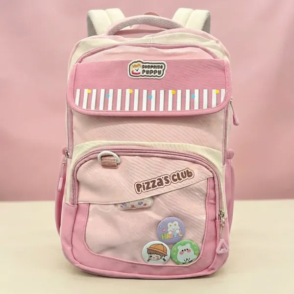 Pink_Nylon_Surprise_Puppy_Cartoon_School_Backpack_For_Kids