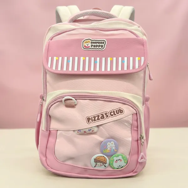 Pink_Nylon_Surprise_Puppy_Cartoon_School_Backpack_For_Kids