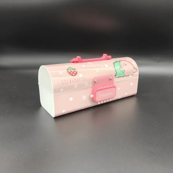 Pink_Plastic_Strawberry_Character_Multi-Compartment_Pencil_Box_For_Kids