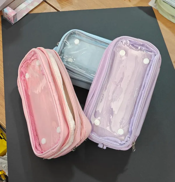 Brown_Transparent_Plastic_Detachable_Compartment_Pencil_Case_For_Kids
