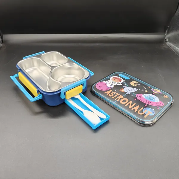 Blue_Plastic_Steel_Astronaut_3-Compartment_Lunch_Box_For_Kids