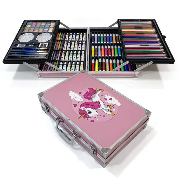 Pink_176_Piece_Drawing_Painting_Art_Kit_In_Unicorn_Case_For_Kids