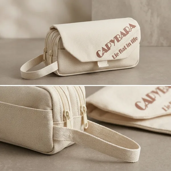 Off_White_Polyester_Capybara_Print_Zipper_Pencil_Pouch_For_Kids