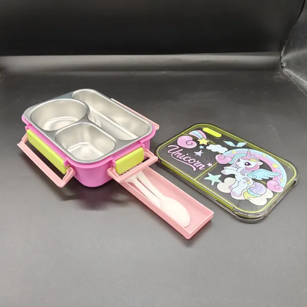 Multicolor_Plastic_Mermaid_Theme_Dual_Compartment_Lunch_Box_For_Kids