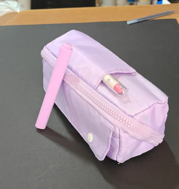 Lavender_Polyester_Zipper_Pencil_Pouch_For_Kids