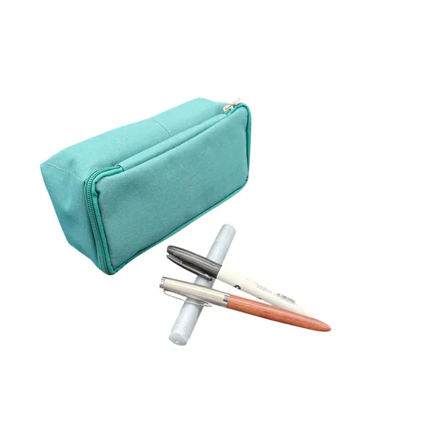 Teal_Polyester_Zipper_Pencil_Pouch_For_Kids
