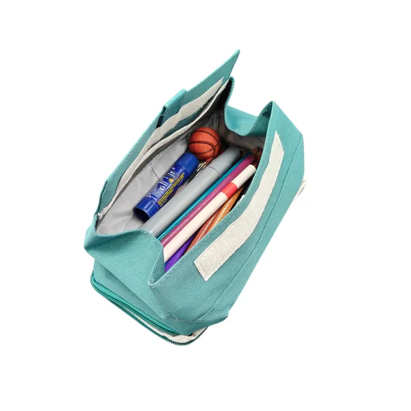 Teal_Polyester_Zipper_Pencil_Pouch_For_Kids