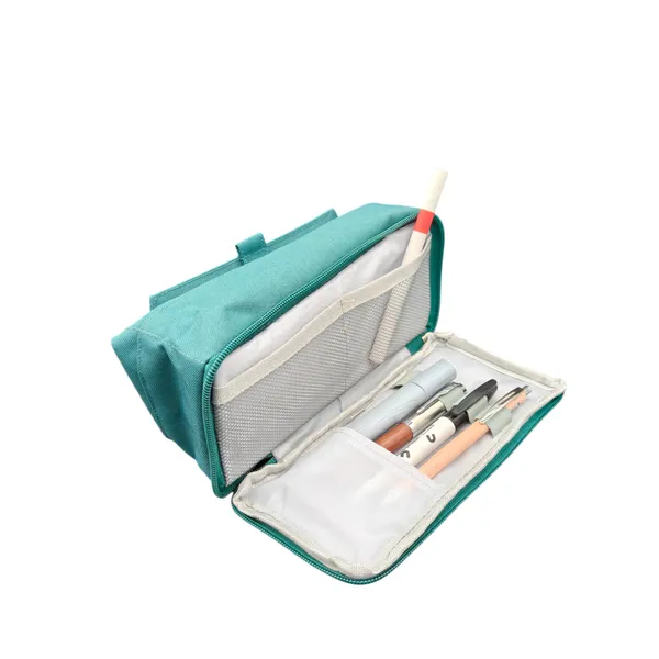 Teal_Polyester_Zipper_Pencil_Pouch_For_Kids