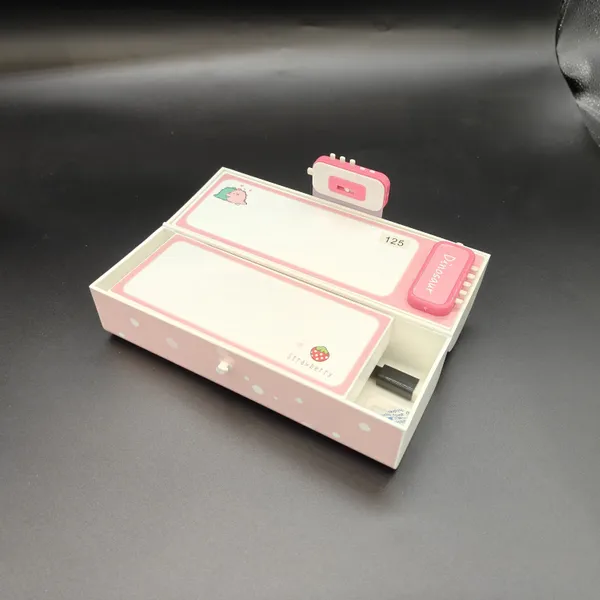 Pink_Plastic_Strawberry_Character_Multi-Compartment_Pencil_Box_For_Kids