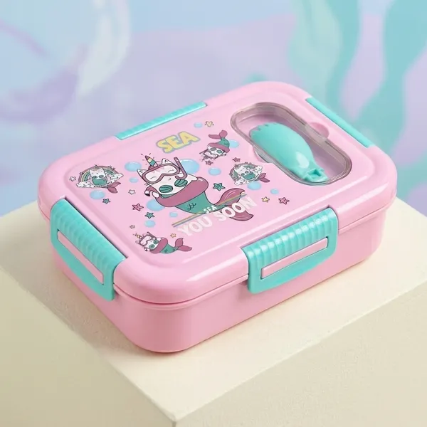 Pink_Plastic_Sea_Theme_Lunch_Box_With_Spoon_For_Kids