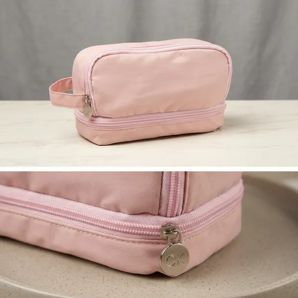 Pink_Polyester_Portable_Travel_Cosmetic_Bag_With_Handle