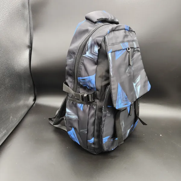 Black_Polyester_Geometric_Print_Multi-Compartment_Backpack_For_Kids