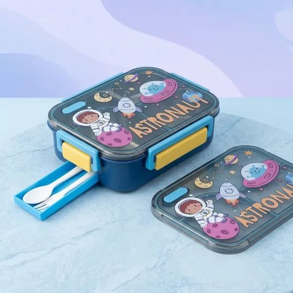 Blue_Plastic_Steel_Astronaut_3-Compartment_Lunch_Box_For_Kids