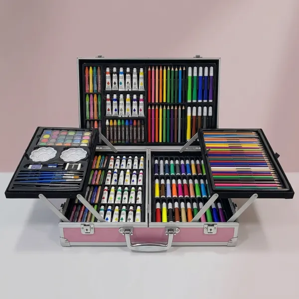 Pink_176_Piece_Drawing_Painting_Art_Kit_In_Unicorn_Case_For_Kids
