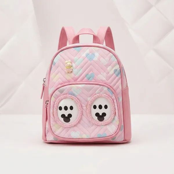Pink_Quilted_Fabric_Smiley_Face_Kids_Backpack
