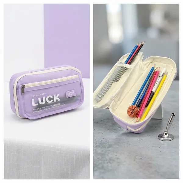 Purple_Polyester_Printed_Pencil_Pouch_With_Transparent_Pocket_For_Kids
