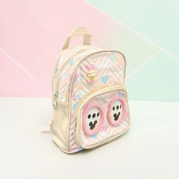 Yellow_Quilted_Fabric_Pastel_Smiley_Face_Mini_Backpack_For_Kids