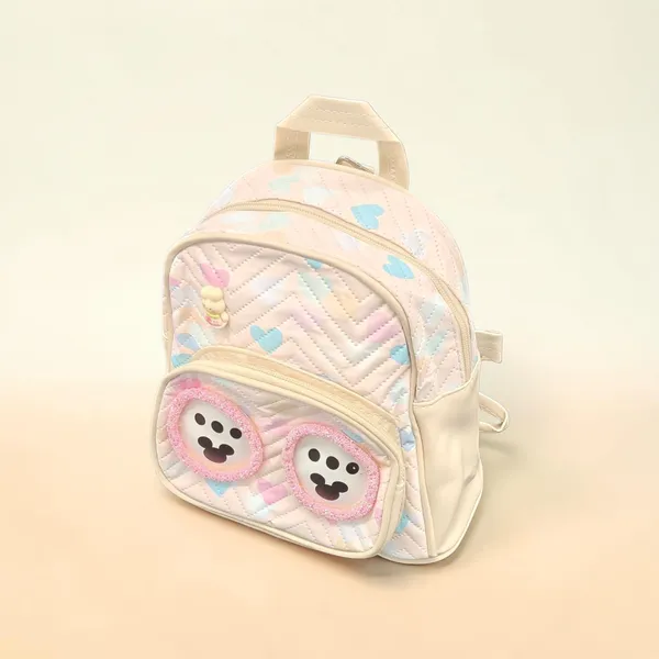 Yellow_Quilted_Fabric_Pastel_Smiley_Face_Mini_Backpack_For_Kids