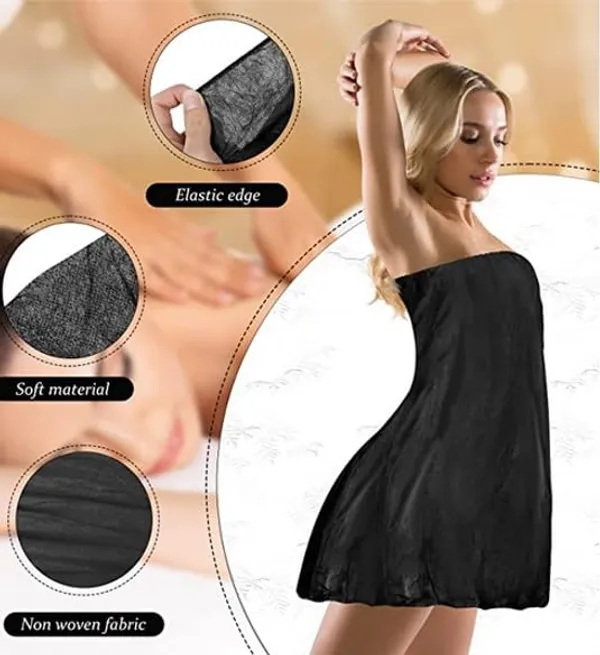 Black_Non_Woven_Disposable_Elastic_Spa_Gown_Unisex_(_14_x_5_x_2_cm)