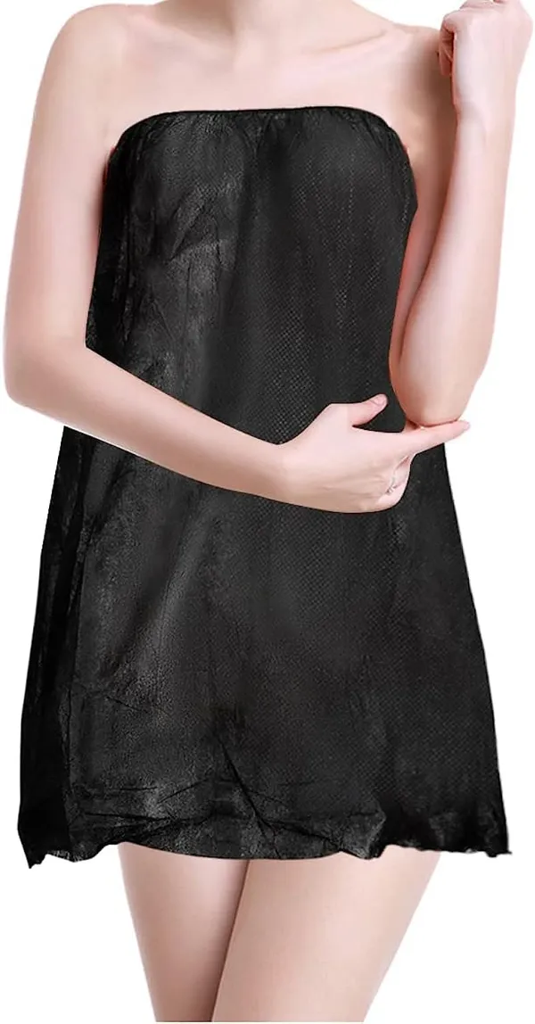 Black_Non_Woven_Disposable_Elastic_Spa_Gown_Unisex_(_14_x_5_x_2_cm)
