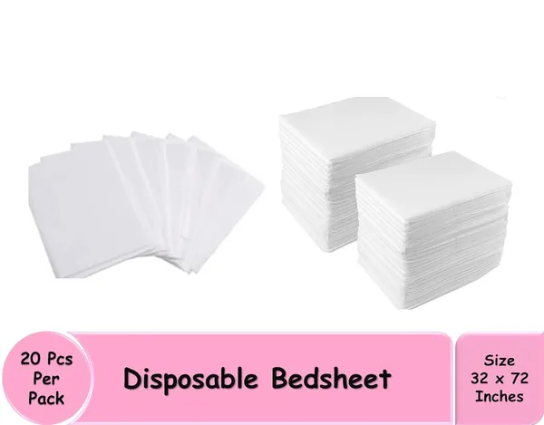 White_Non_Woven_Hospital_&_Spa_Use_Disposable_Bedsheet_31.5_x_72_In