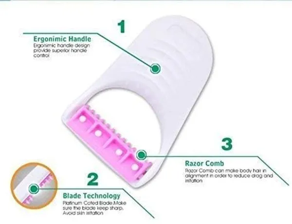 White_Teflon_Coated_Stainless_Steel_Disposable_Razor_For_Women